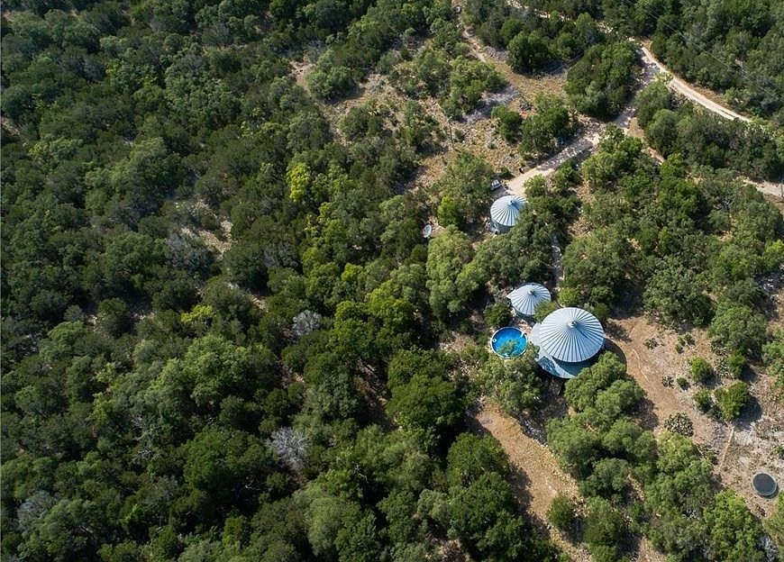Aerial view of the four acres surrounding the silo
